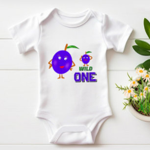 Body Para Bebê Ameixas engraçadas