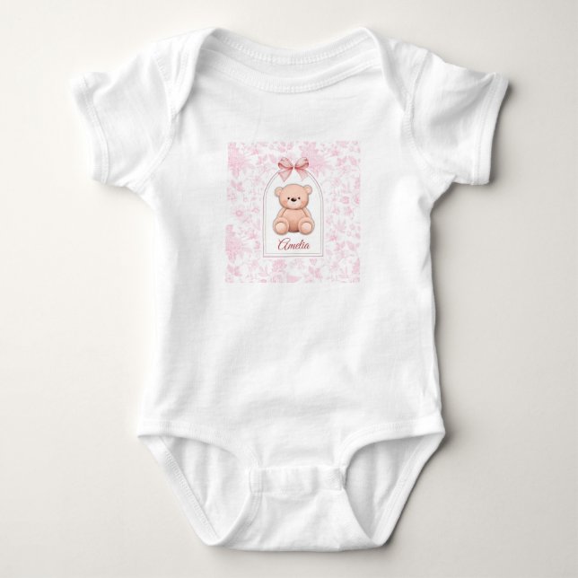 Body Para Bebê Amelia | Design Personalizado para Berçário com Ur (Frente)