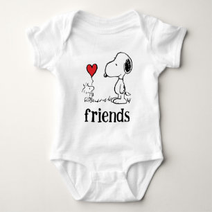 Body Para Bebê Amendoins Amigos de Snoopy & Woodstock