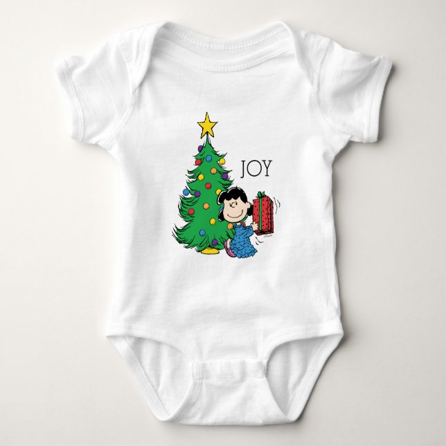 Body Para Bebê Amendoins | Árvore de Natal Lucy (Frente)