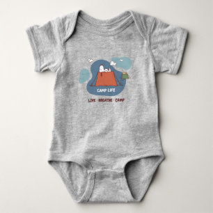Body Para Bebê Amendoins Campo de Snoopy & Woodstock