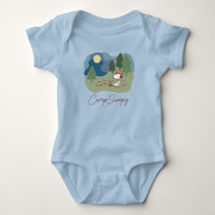 Body Para Bebê Amendoins Campo de Snoopy & Woodstock