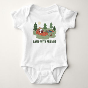 Body Para Bebê Amendoins Campos Snoopy & Woodstock Happy