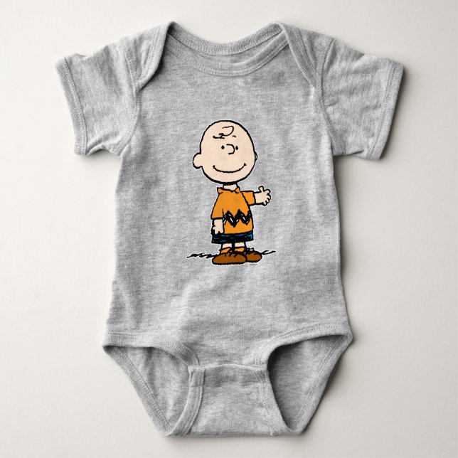 Body Para Bebê Amendoins | Charlie Brown (Frente)