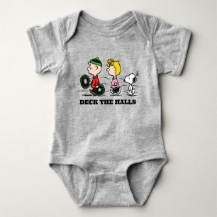 Body Para Bebê Amendoins Charlie Brown, Sally & Snoopy