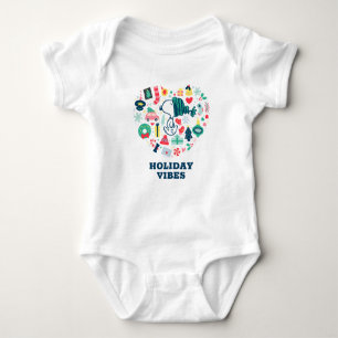 Body Para Bebê Amendoins   Coração Feliz Feriado Snoopy