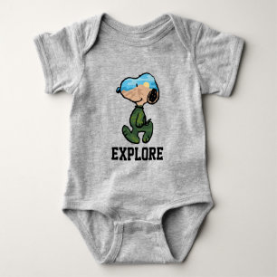 Body Para Bebê Amendoins Esnoopia Excelente ao ar livre