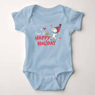 Body Para Bebê Amendoins   Feriados Felizes De Snoopy & Woodstock