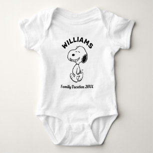 Body Para Bebê Amendoins Férias Familiares Snoopy