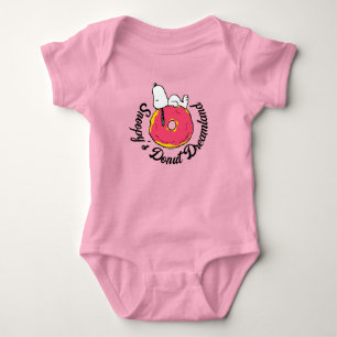 Body Para Bebê Amendoins   Rosquinha rosa esnoopia