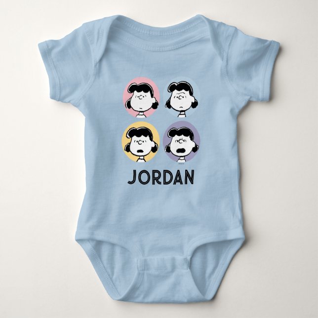 Body Para Bebê Amendoins | Rostos da Lucy (Frente)