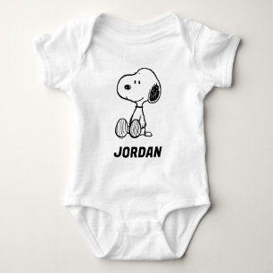 Body Para Bebê Amendoins   Snoopy Adicionar Seu Nome