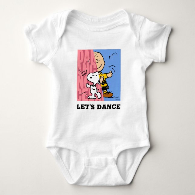 Body Para Bebê Amendoins | Snoopy & Charlie Brown Half & Half Dan (Frente)