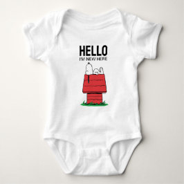 Body Para Bebê Amendoins Snoopy Dog House | Alô |'m New Here