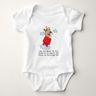 Body Para Bebê Amendoins   Snoopy, o Ace Voador no Natal