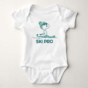 Body Para Bebê Amendoins   Snoopy on Skis