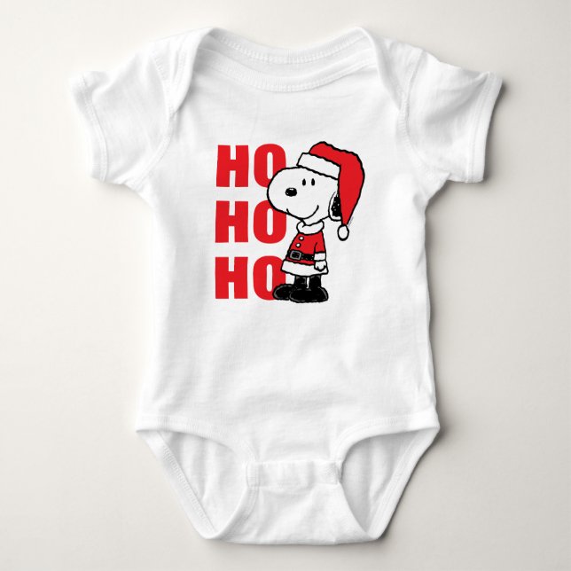 Body Para Bebê Amendoins | Snoopy Papai Noel (Frente)