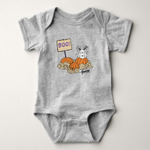 Body Para Bebê Amendoins   Snoopy Pumpkin Patch Boo!