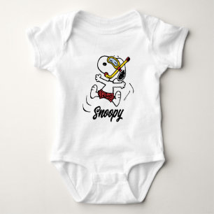Body Para Bebê Amendoins   Snoopy Scuba Diver