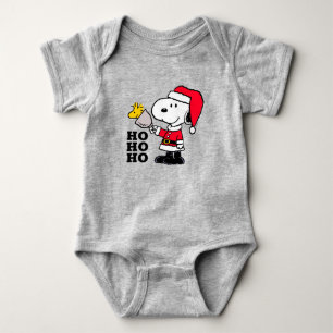 Body Para Bebê Amendoins Snoopy & Woodstock Ho Ho Ho