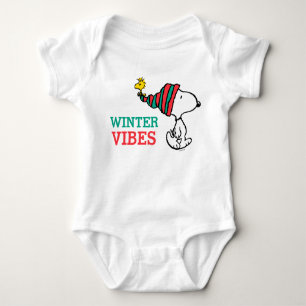 Body Para Bebê Amendoins   Snoopy & Woodstock Warm Wish