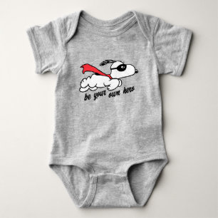 Body Para Bebê Amendoins Super-Herói do Snoopy
