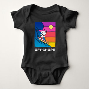 Body Para Bebê Amendoins Surfe em Snoopy
