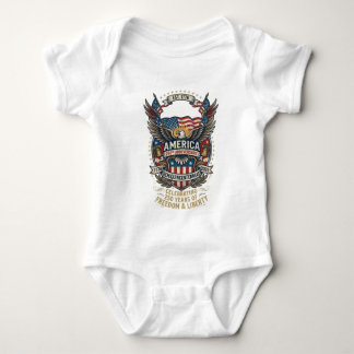 Body Para Bebê America 250th Anniversary Patriotic 1776 Freedom 