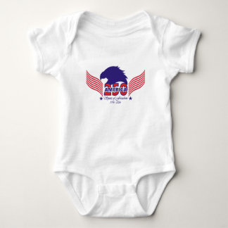 Body Para Bebê America 250th-Spirit of Freedom-Editable Back Text