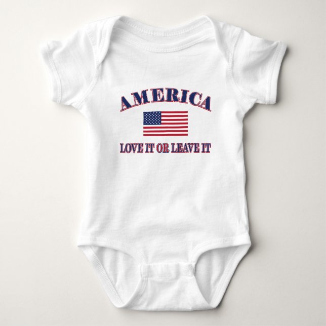 Body Para Bebê América Ame ou Deixe (Frente)