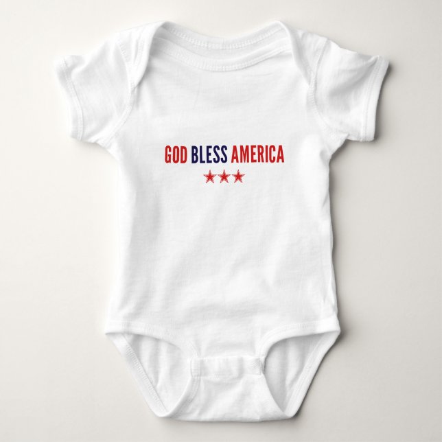 Body Para Bebê América deus abençoe (Frente)
