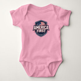 Body Para Bebê America First - T-Shirt