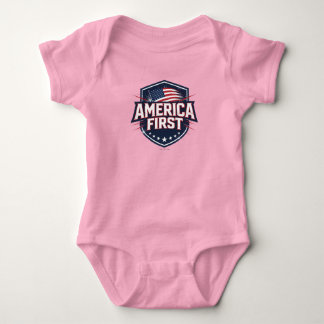 Body Para Bebê America First - T-Shirt