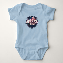 Body Para Bebê America First - T-Shirt