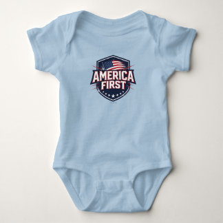 Body Para Bebê America First - T-Shirt