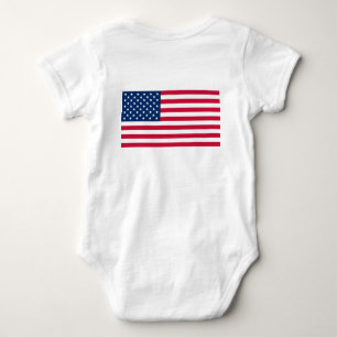 Body Para Bebê American Flag Baby Bodyfato ou T-Shirt