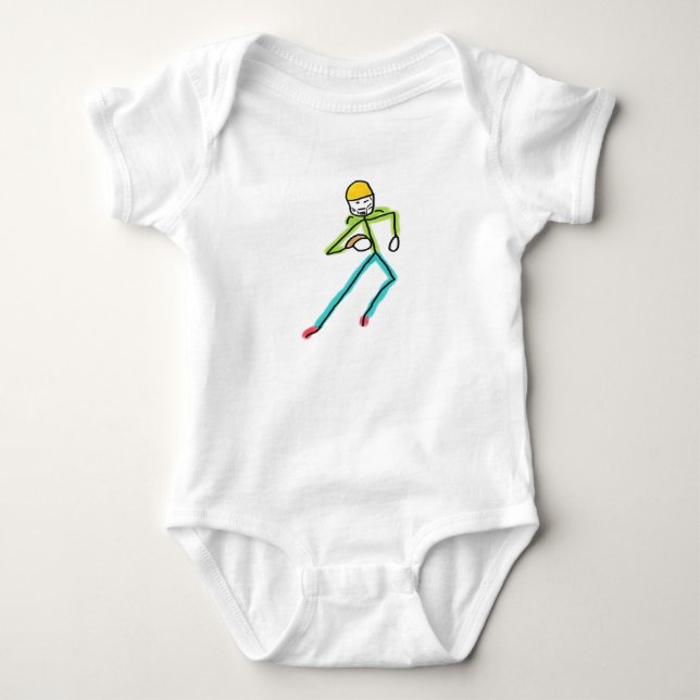 Body Para Bebê American Football Stickman (Frente)