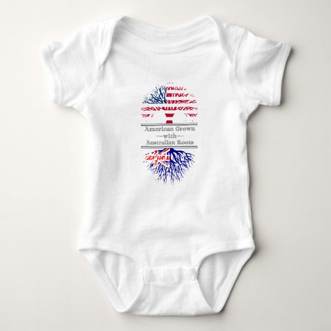 Body Para Bebê American Grown With Australian Roots Great Gift (Frente)