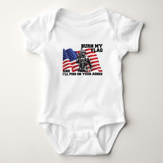 Body Para Bebê American Patriot  (Frente)