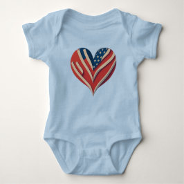 Body Para Bebê American Spirit Love Jersey