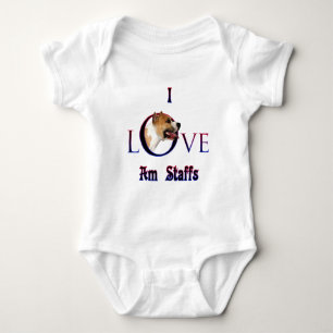 Body Para Bebê American Staffordshire Terrier I Love