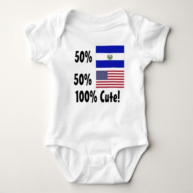 Body Para Bebê Americano 100% de 50% Salvadorenho 50% bonito (Frente)