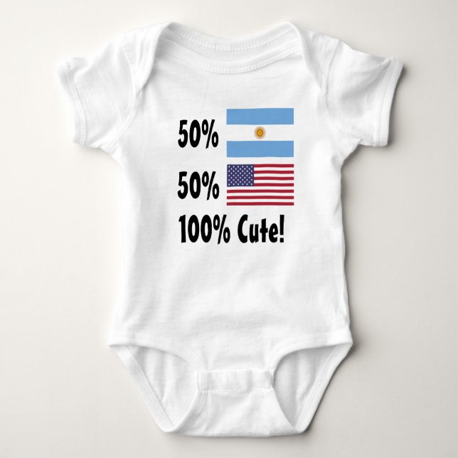 Body Para Bebê Americano 100% do argentino 50% de 50% bonito (Frente)