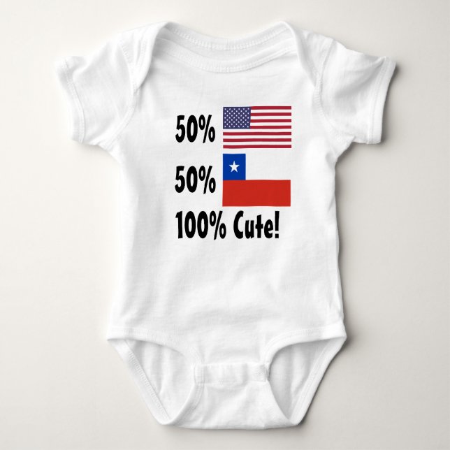 Body Para Bebê Americano 100% do chileno 50% de 50% bonito (Frente)