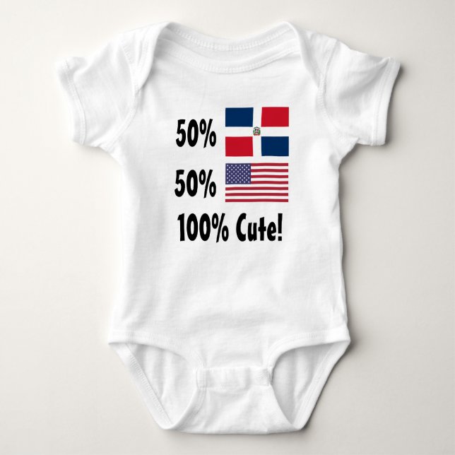 Body Para Bebê Americano 100% do Dominican 50% de 50% bonito (Frente)