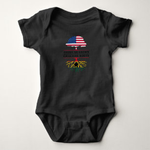 Body Para Bebê Americano crescido com design ganês de Ghana da