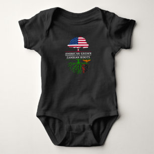 Body Para Bebê Americano crescido com design zambiano da Zâmbi