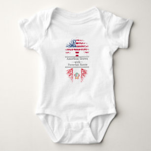 Body Para Bebê Americano crescido com o presente peruano do