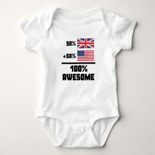 Body Para Bebê Americano de 50% Ingleses 50% 100% impressionante