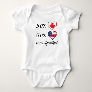 Body Para Bebê Americano do canadense 50% de 50% 100% bonito